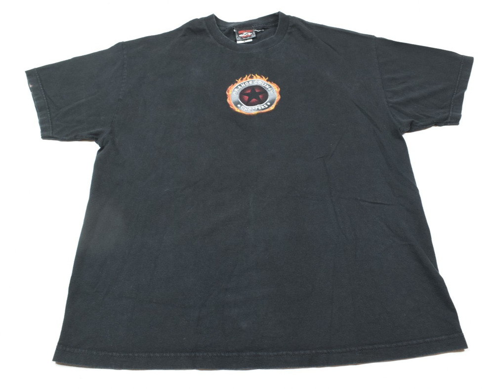Vintage Orange County Choppers T-Shirt Mens XL Black Y2K Short Sleeve Motorcycle